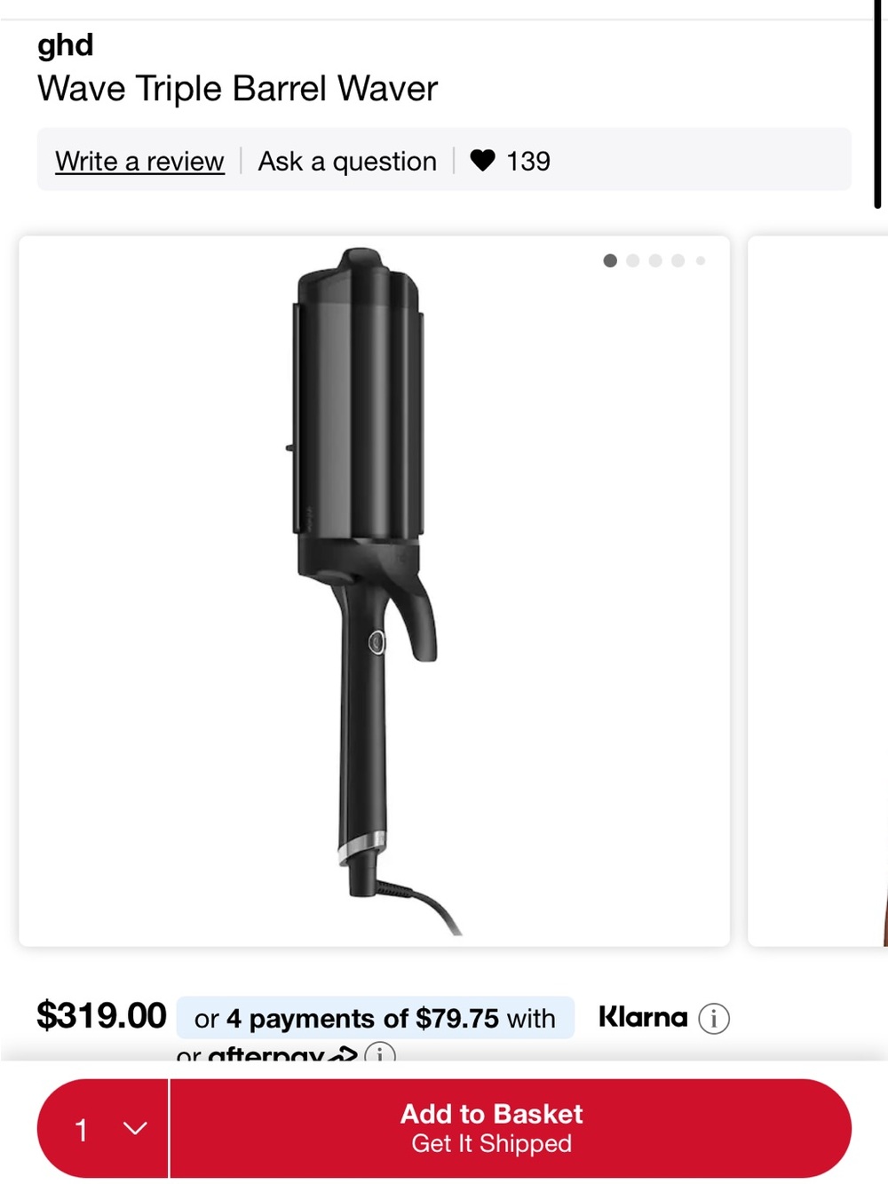GHD triple barrel waver